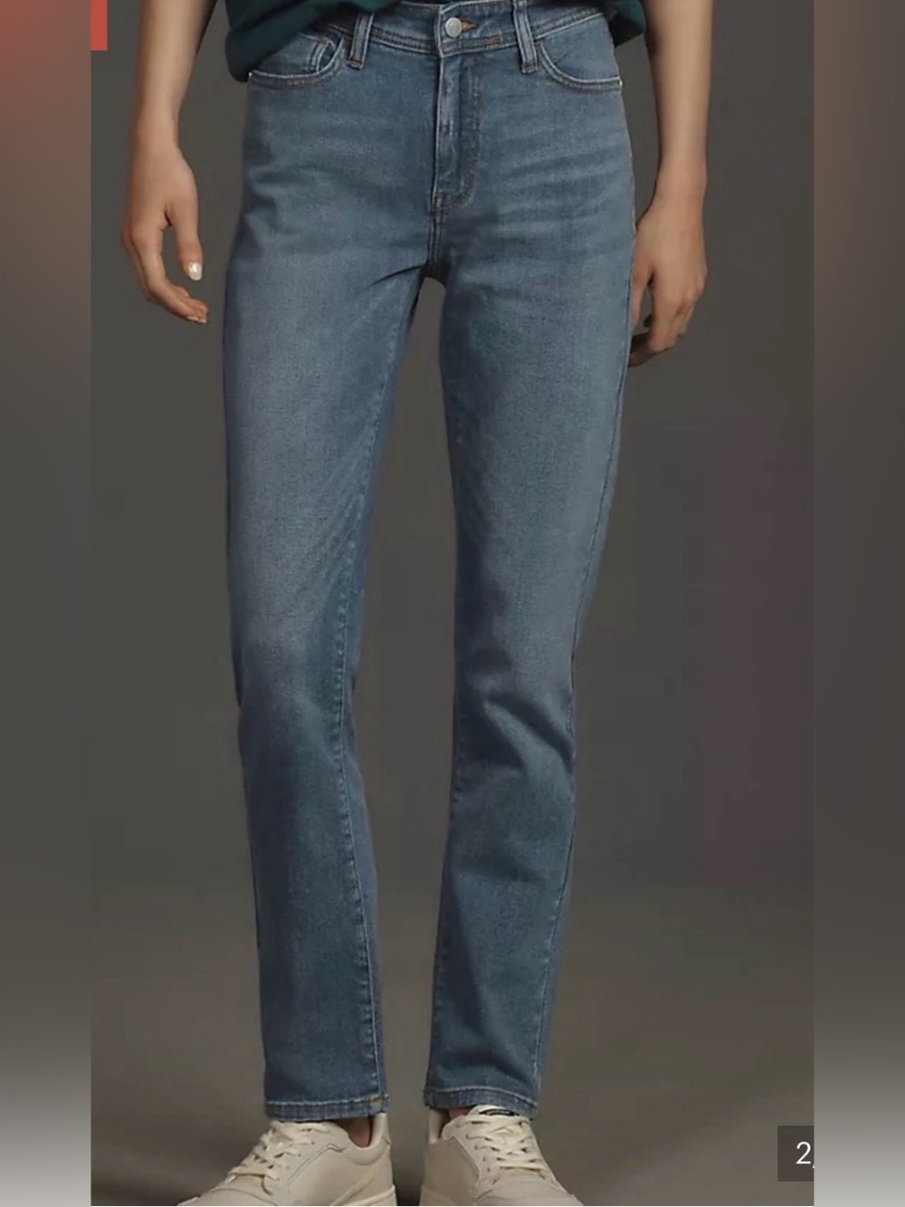 Pilcro slim Boyfriend Jeans in Medium Blue Wash - Picture 2 of 9